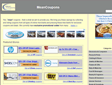 Tablet Screenshot of meancoupons.com
